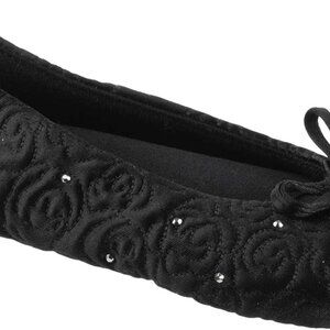 Women's Satin Ballerina Slippers Plush Terry Lines Elegant Wedding Comfort